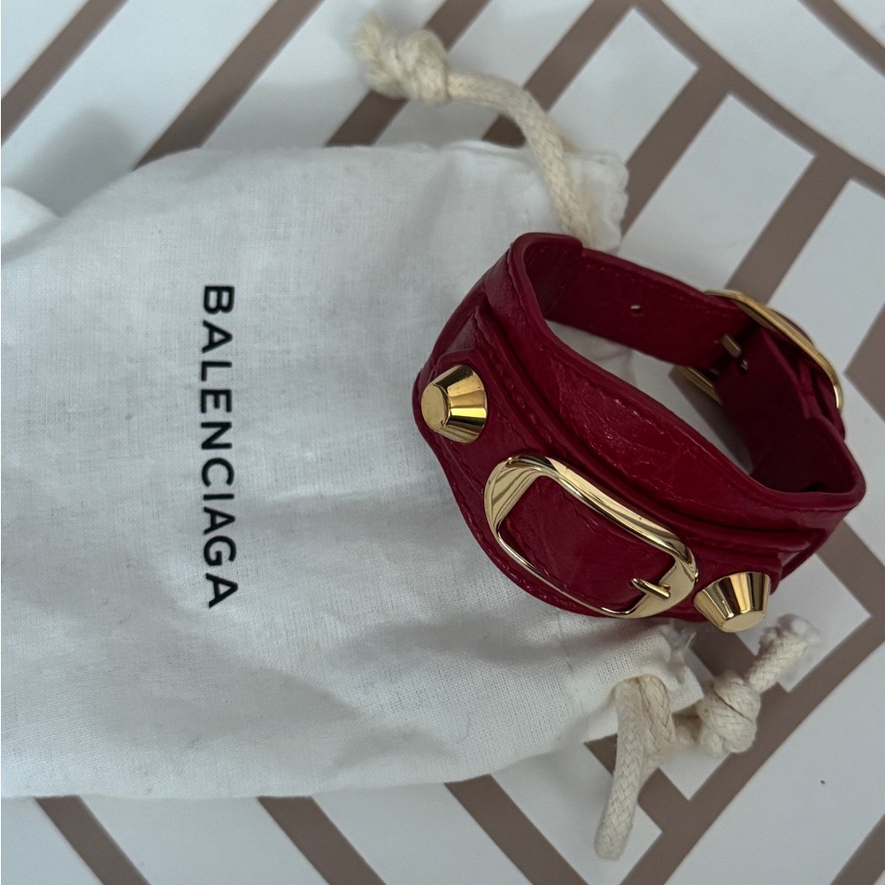 Balenciaga Leather Motorsport Bracelet - Picture 2 of 4